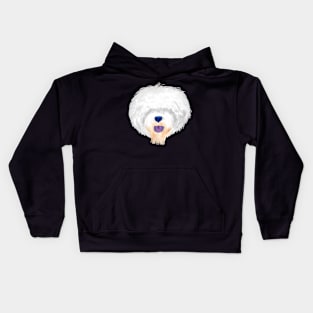 Old English Sheepdog dog face Kids Hoodie